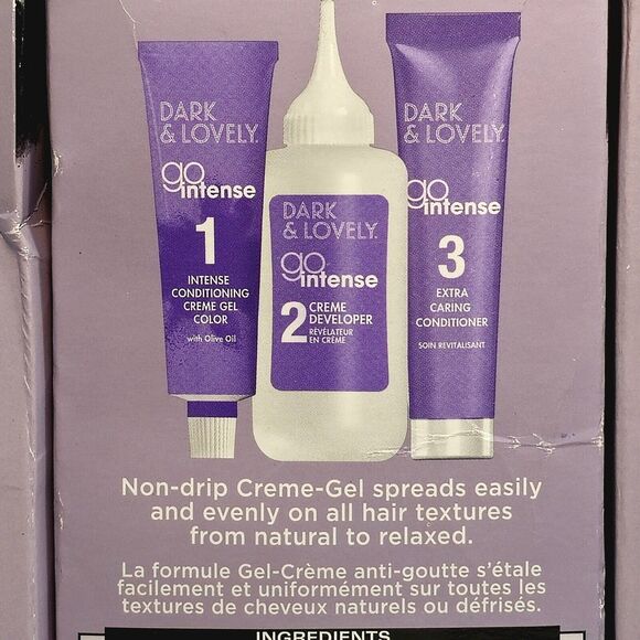 Lot Of 3 Dark And Lovely 1 Super Black Go Intense Ultra Vibrant Hair Color Dye - Picture 7 of 10